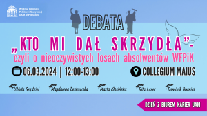 Kto mi dał skrzydła: debata z udziałem Absolwentów filologii polskiej