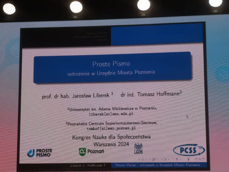 Zdjęcie slajdu z prezentacji pt. Proste Pismo. Wdrożenie w Urzędzie Miasta Poznania