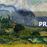 Na obraz Van Gogha przedstawiający letni krajobraz nałożono napis 